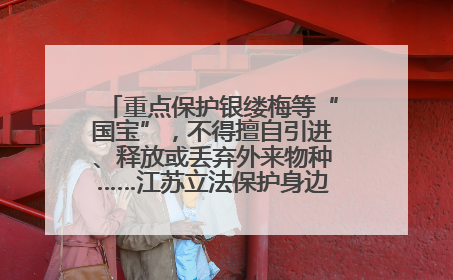 重点保护银缕梅等“国宝”，不得擅自引进、释放或丢弃外来物种……江苏立法保护身边的生物“朋友圈”